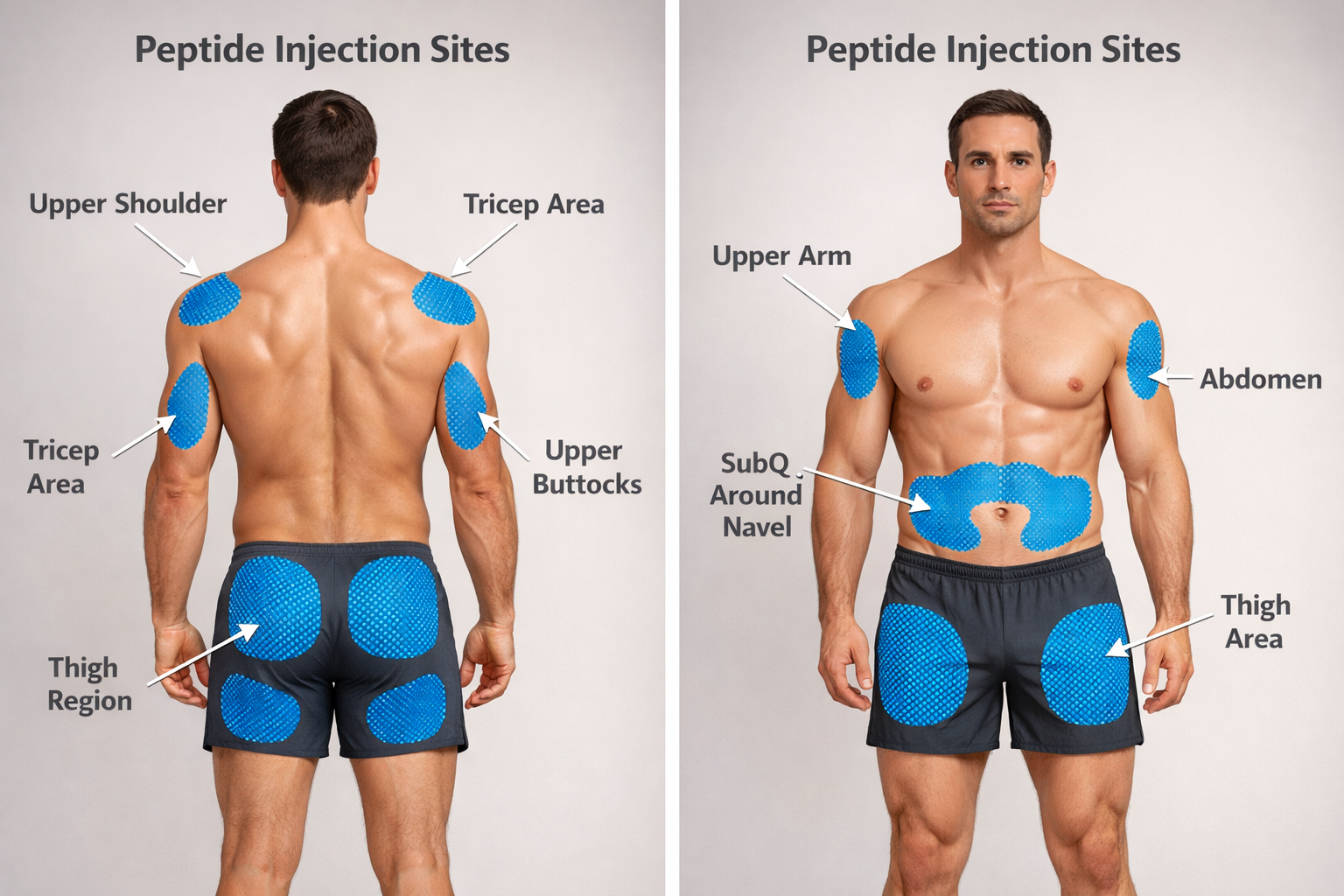 Injection site diagram