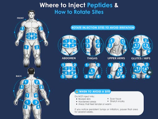 Injection site diagram